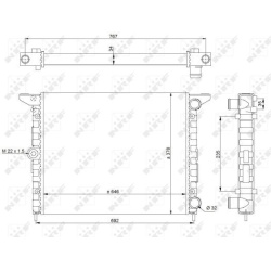 Aušinimo radiatorius
                                NRF                                                519523, NRF, 519523,