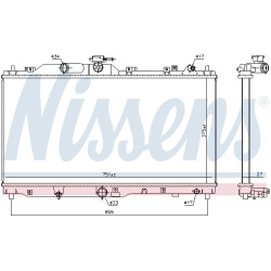 Aušinimo radiatorius
                                NISSENS                                                606109, NISSENS,