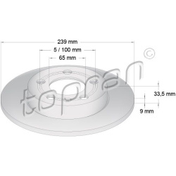 stabdžių diskas (1vnt) COATED
                                TOPRAN                                                109 789