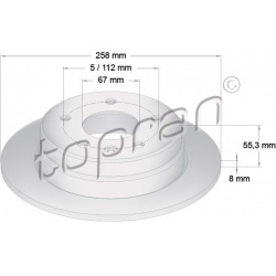 stabdžių diskas (1vnt)
TOPRAN 401 056, Nenur