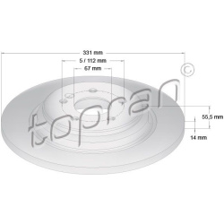 stabdžių diskas (1vnt) COATED
TOPRAN 401 402