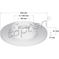 stabdžių diskas (1vnt)
                                TOPRAN                                                206 122, Nenur