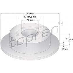 stabdžių diskas (1vnt) COATED
                                TOPRAN                                                820 381