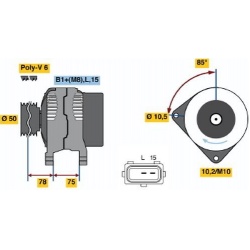 kintamosios srovės generatorius
                                BOSCH                                                0124515
