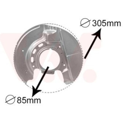 apsauginis skydas, stabdžių diskas
                                VAN WEZEL                                               