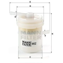 kuro filtras
                                MANN-FILTER                                WK52, MANN-FILTER, WK52, auto detalė