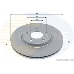 stabdžių diskas (1vnt) COATED
                                COMLINE                                ADC2967V, COMLINE, ADC