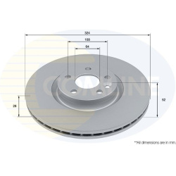 stabdžių diskas (1vnt) COATED
                                COMLINE                                                ADC505