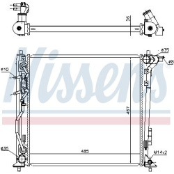 Aušinimo radiatorius
                                NISSENS                                                606606, NISSENS,