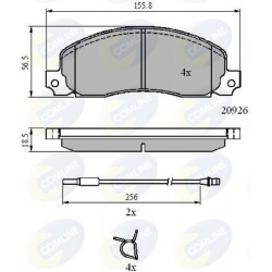 stabdžių trinkelių rinkinys, diskinis stabdys
                                COMLINE                                     