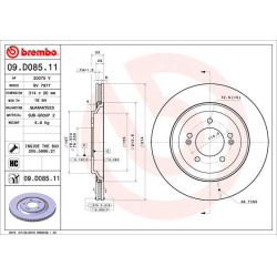 stabdžių diskas (1vnt) PRIME LINE - UV Coated
                                BREMBO                                       