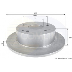 stabdžių diskas (1vnt)
                                COMLINE                                                ADC0540, COML