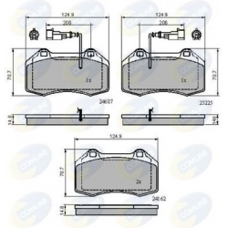 stabdžių trinkelių rinkinys, diskinis stabdys
COMLINE