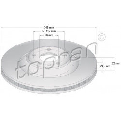 stabdžių diskas (1vnt) COATED
                                TOPRAN                                                113 008