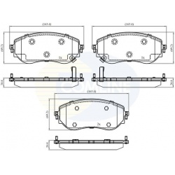 stabdžių trinkelių rinkinys, diskinis stabdys
COMLINE