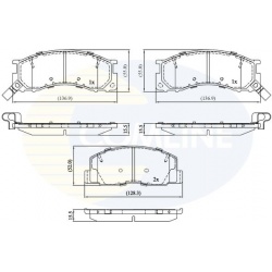 stabdžių trinkelių rinkinys, diskinis stabdys
                                COMLINE                                     