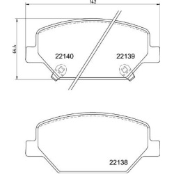 stabdžių trinkelių rinkinys, diskinis stabdys PRIME LINE
                                BREMBO                           