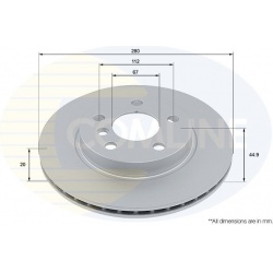 stabdžių diskas (1vnt) COATED
                                COMLINE                                                ADC502