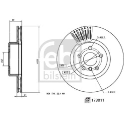 stabdžių diskas (1vnt)
                                FEBI BILSTEIN                                                173011,