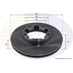 stabdžių diskas (1vnt)
                                COMLINE                                                ADC4055V, COM