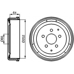 stabdžių būgnas
                                BOSCH                                                0986477033, BOSCH, 09