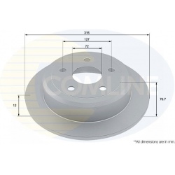 stabdžių diskas (1vnt)
COMLINE ADC4072, COML