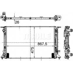Aušinimo radiatorius
                                MAHLE                                                CR 910 000S, MAHLE