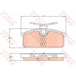 stabdžių trinkelių rinkinys, diskinis stabdys
                                TRW                                         