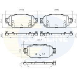 Stabdžių kaladėlės galinės
COMLINE CBP32442, COMLINE, CBP