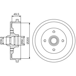 stabdžių būgnas
                                BOSCH                                                0986477267, BOSCH, 09