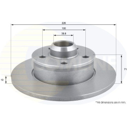 stabdžių diskas (1vnt)
COMLINE ADC3001, COML