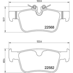 Stabdžių trinkelių rinkinys, diskinis stabdys PRIME LINE
                                BREMBO                           