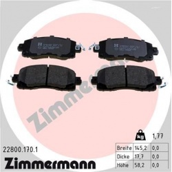 stabdžių trinkelių rinkinys, diskinis stabdys
                                ZIMMERMANN                                22