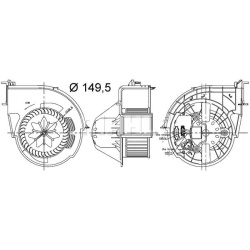 vidaus pūtiklis BEHR
                                MAHLE                                                AB 83 000S, MAHLE,