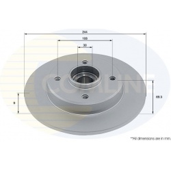 stabdžių diskas (1vnt) COATED
COMLINE ADC3037, COMLINE, ADC3