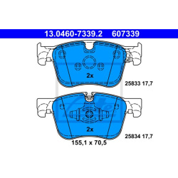 stabdžių trinkelių rinkinys, diskinis stabdys
                                ATE                                         