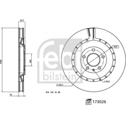 stabdžių diskas (1vnt)
                                FEBI BILSTEIN                                                173026,