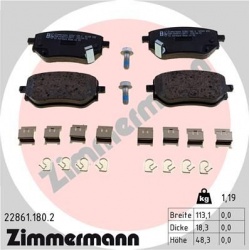 stabdžių trinkelių rinkinys, diskinis stabdys
                                ZIMMERMANN                                22