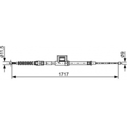 trosas, stovėjimo stabdys
                                BOSCH                                                1987482644, B