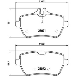 stabdžių trinkelių rinkinys, diskinis stabdys PRIME LINE
                                BREMBO                           