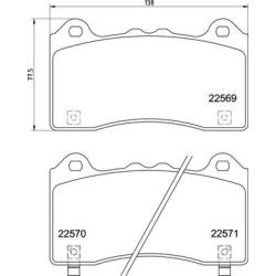 stabdžių trinkelių rinkinys, diskinis stabdys PRIME LINE
BREMBO