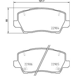 Stabdžių trinkelių rinkinys, diskinis stabdys PRIME LINE
BREMBO